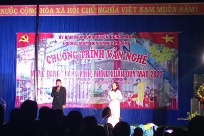 TRƯỜNG THCS HÀNH TÍN ĐÔNG PHỐI HỢP CÙNG TRƯỜNG MẦM NON HÀNH TÍN ĐÔNG THĂM GIA CHƯƠNG TRÌNHVĂN NGHỆ MỪNG ĐẢNG QUANG VINH, MỪNG XUÂN QUÝ MÃO 2023