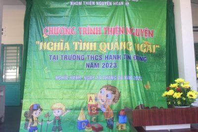 CHƯƠNG TRÌNH THIỆN NGUYỆN “NGHĨA TÌNH QUẢNG NGÃI” TẠI TRƯỜNG THCS HÀNH TÍN ĐÔNG NĂM 2023